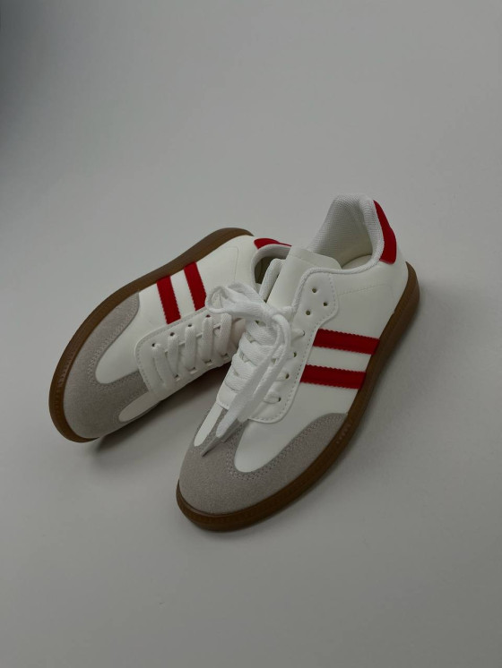 Sneakers samba bianco/rosso