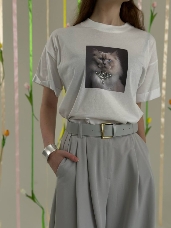T-Shirt stampa gatto