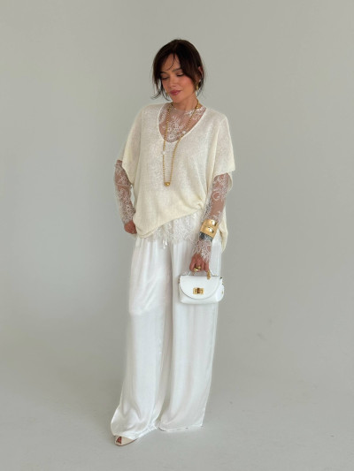 Pulover oversize realizat din in