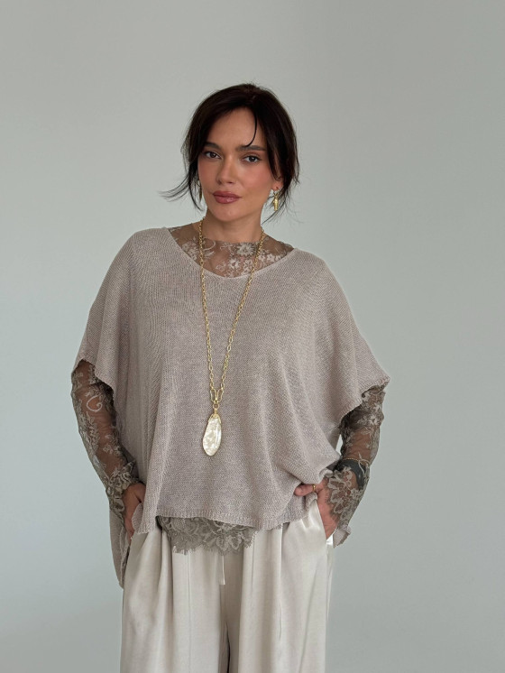 Pulover oversize realizat din in