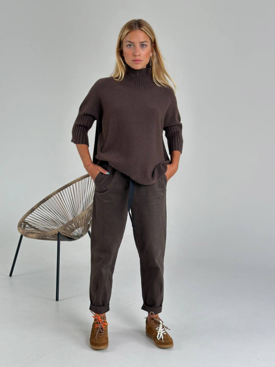 Pulover oversize cu mînici trei sferturi