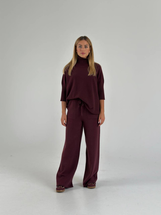 Pantalone dritto in maglia